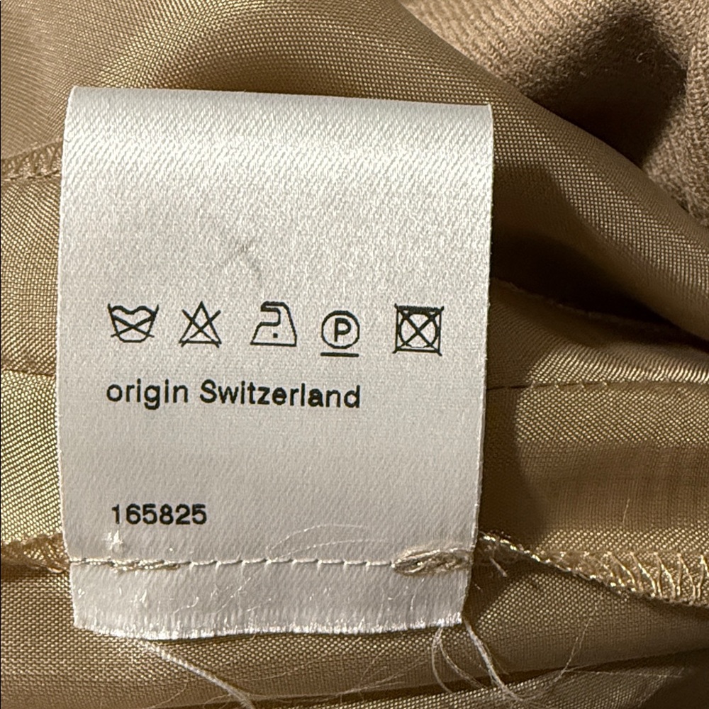 Akris Punto Beige 100% Wool Pleated A-Line Skirt Zip Pockets Size 8 - Picture 9 of 10